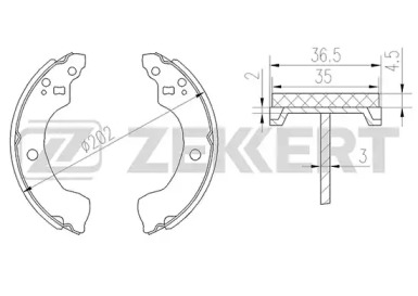 Комлект тормозных накладок ZEKKERT BK-4030