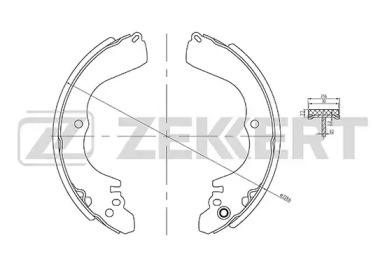 Комлект тормозных накладок ZEKKERT BK-4032