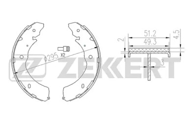 Комлект тормозных накладок ZEKKERT BK-4034