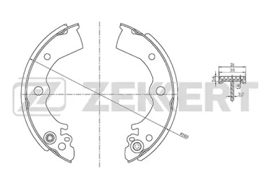 Комлект тормозных накладок ZEKKERT BK-4035