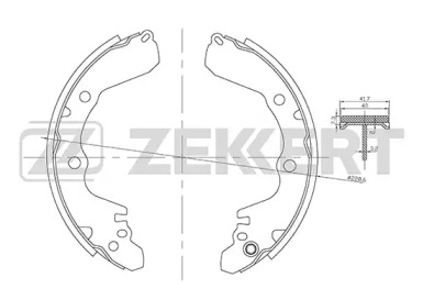 Комлект тормозных накладок ZEKKERT BK-4037