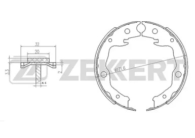 Комлект тормозных накладок ZEKKERT BK-4043