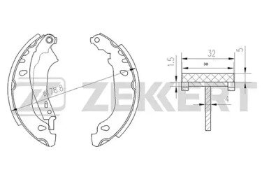 Комлект тормозных накладок ZEKKERT BK-4045