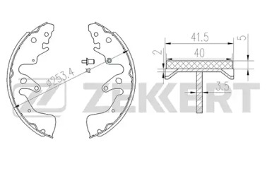 Комлект тормозных накладок ZEKKERT BK-4049