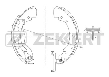 Комлект тормозных накладок ZEKKERT BK-4052