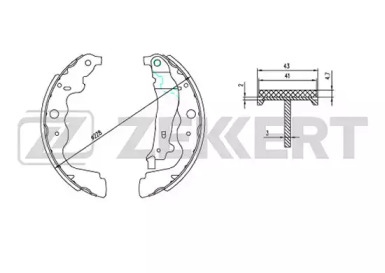 Комлект тормозных накладок ZEKKERT BK-4054