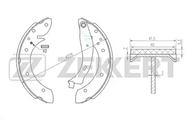 Комлект тормозных накладок ZEKKERT BK-4069