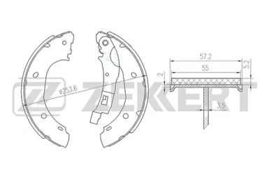 Комлект тормозных накладок ZEKKERT BK-4073