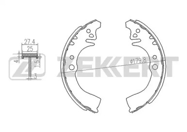 Комлект тормозных накладок ZEKKERT BK-4099