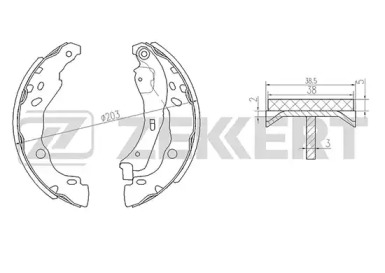 Комлект тормозных накладок ZEKKERT BK-4101