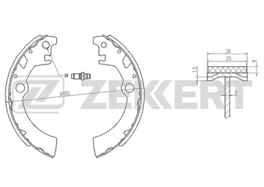 Комлект тормозных накладок ZEKKERT BK-4102