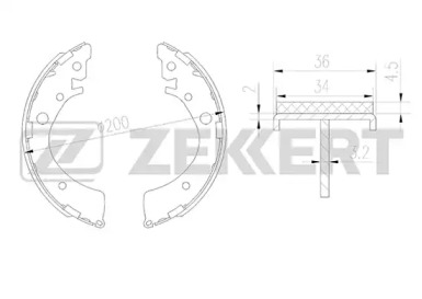 Комлект тормозных накладок ZEKKERT BK-4103