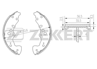 Комлект тормозных накладок ZEKKERT BK-4104