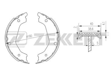 Комлект тормозных накладок ZEKKERT BK-4106