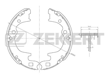 Комлект тормозных накладок ZEKKERT BK-4109