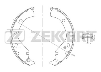 Комлект тормозных накладок ZEKKERT BK-4111