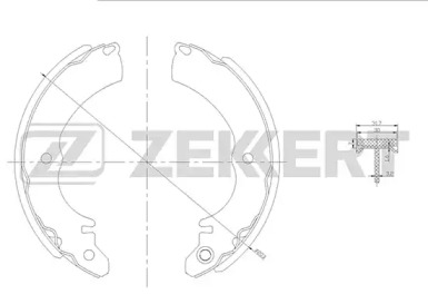 Комлект тормозных накладок ZEKKERT BK-4114