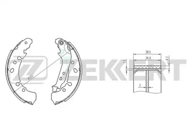 Комлект тормозных накладок ZEKKERT BK-4115