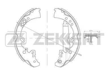 Комлект тормозных накладок ZEKKERT BK-4116