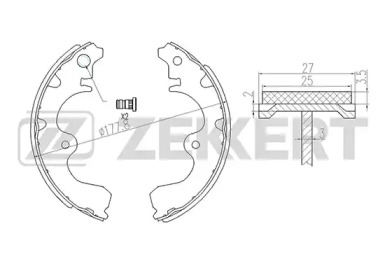 Комлект тормозных накладок ZEKKERT BK-4117