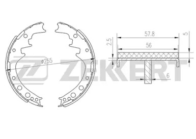 Комлект тормозных накладок ZEKKERT BK-4118