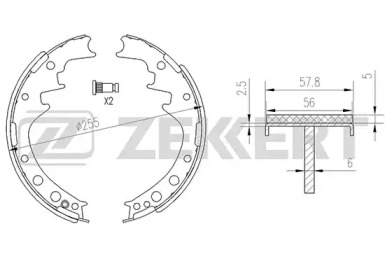 Комлект тормозных накладок ZEKKERT BK-4119