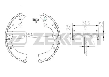 Комлект тормозных накладок ZEKKERT BK-4120