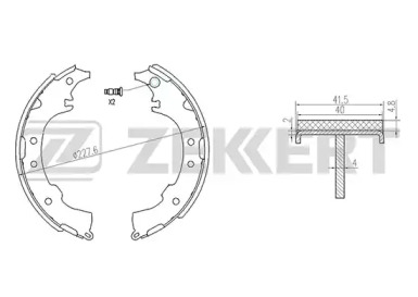 Комлект тормозных накладок ZEKKERT BK-4123