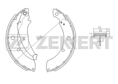 Комлект тормозных накладок ZEKKERT BK-4125