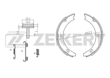 Комлект тормозных накладок ZEKKERT BK-4126