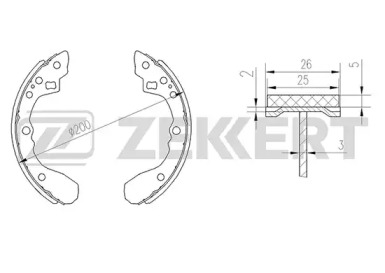 Комлект тормозных накладок ZEKKERT BK-4128