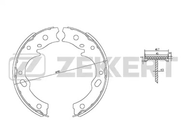 Комлект тормозных накладок ZEKKERT BK-4137