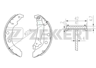 Комлект тормозных накладок ZEKKERT BK-4138