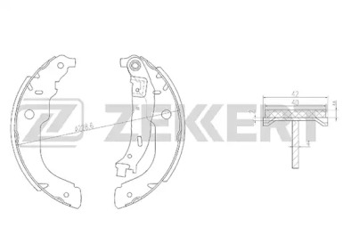 Комлект тормозных накладок ZEKKERT BK-4139