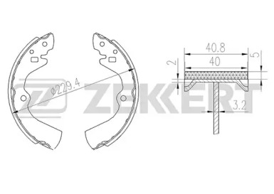 Комлект тормозных накладок ZEKKERT BK-4141