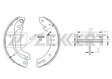 Комлект тормозных накладок ZEKKERT BK-4142