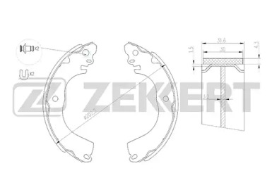 Комлект тормозных накладок ZEKKERT BK-4144