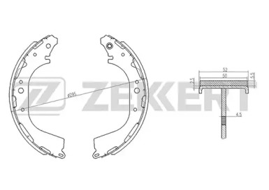 Комлект тормозных накладок ZEKKERT BK-4145