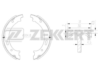 Комлект тормозных накладок ZEKKERT BK-4146