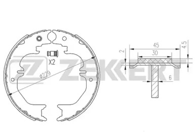 Комлект тормозных накладок ZEKKERT BK-4147