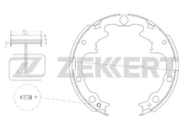 Комлект тормозных накладок ZEKKERT BK-4148