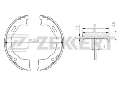 Комлект тормозных накладок ZEKKERT BK-4149