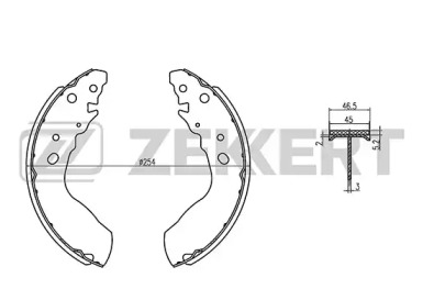 Комлект тормозных накладок ZEKKERT BK-4153