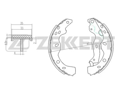 Комлект тормозных накладок ZEKKERT BK-4154