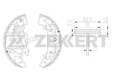 Комлект тормозных накладок ZEKKERT BK-4159