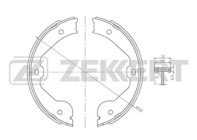 Комлект тормозных накладок ZEKKERT BK-4164