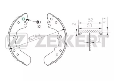 Комлект тормозных накладок ZEKKERT BK-4165