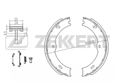 Комлект тормозных накладок ZEKKERT BK-4166