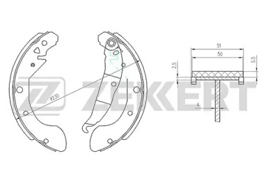 Комлект тормозных накладок ZEKKERT BK-4167