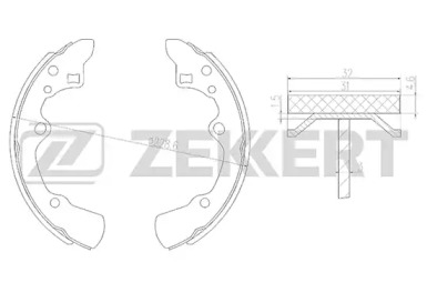 Комлект тормозных накладок ZEKKERT BK-4169